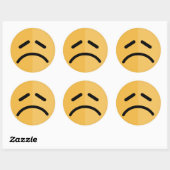 Sad Emoji Ronde Sticker (Vel)
