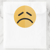 Sad Emoji Ronde Sticker (Tas)
