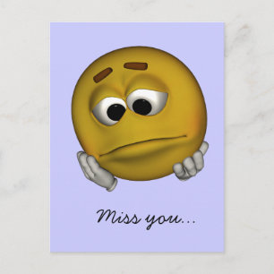 Sad Emoticon Briefkaart