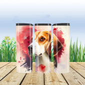 Sad Eye Beagle Pup Face Thermosbeker