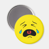 Sad Face Emoji Magneet (Voorkant / Achterkant)