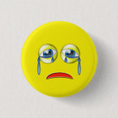 Sad Face Emoji Ronde Button 3,2 Cm (Voorkant)