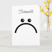 Sad Face Farewell Kaart (Gele Bloem)