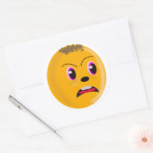 Sad Face Gold Colour Sticker (Envelop)