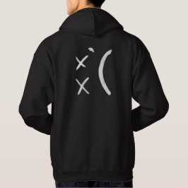 Sad Face Hoodie - zwart