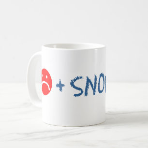 Sad Face Plus Snow staat gelijk aan Happy Grappig Koffiemok