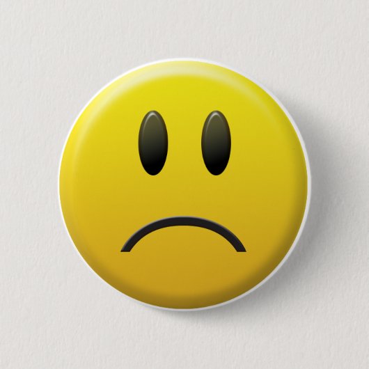 Sad Face Ronde Button 5,7 Cm (Voorkant)