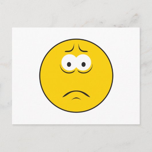 Sad Frowning Face Briefkaart (Voorkant)