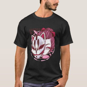 Sad Geisha Mask Cute Beauful Fun Design T-shirt