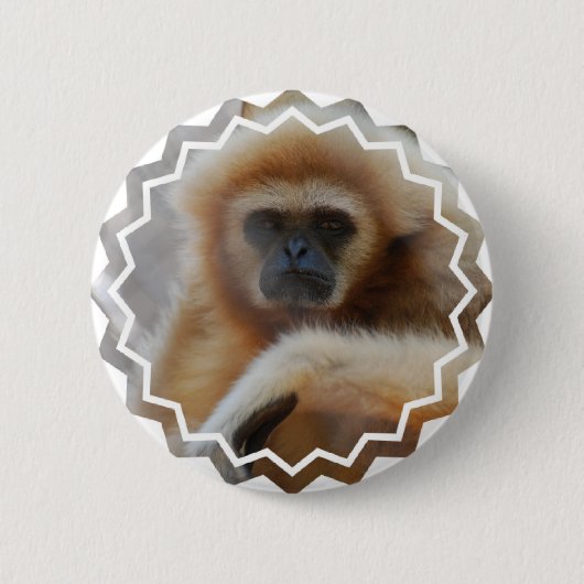 Sad Gibbon Pin Ronde Button 5,7 Cm (Voorkant)