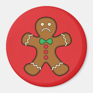 Sad GingerBrooMan Magneet