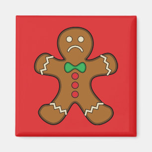 Sad GingerBrooMan Magneet