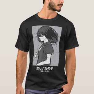 Sad Girl Anime Gothic Aesthetisch Manga Japans Ota T-shirt