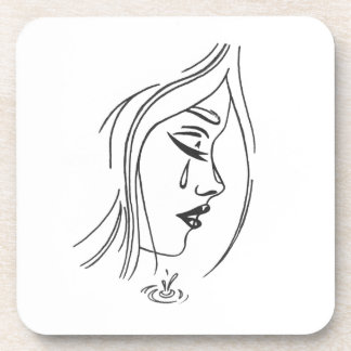 Sad Girl-Onderzetters Drankjes Onderzetter