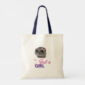 sad hamster just a girl tote bag (Dos)