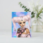 Sad Harlequin Doll Briefkaart (Staand voorkant)