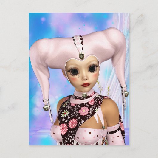 Sad Harlequin Doll Briefkaart (Voorkant)