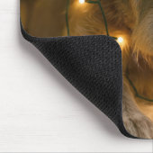 Sad Irish Wolfhound Tangled In Holiday Lights Muismat (Hoek)