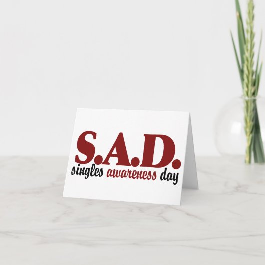 SAD is bekend Feestdagen Kaart (Voorkant)