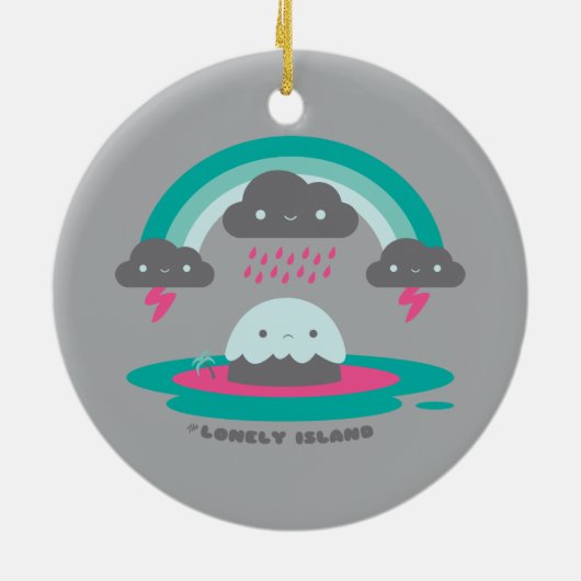 Sad Island 2 Keramisch Ornament (Achterkant)