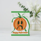 Sad Jack o' Lantern Briefkaart (Staand voorkant)