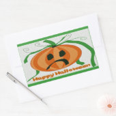  Sad Jack o' Lantern Rechthoekige Sticker (Envelop)