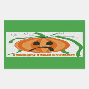  Sad Jack o' Lantern Rechthoekige Sticker