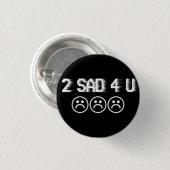 Sad jongens ronde button 3,2 cm (Voorkant /achterkant)