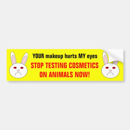 Sad Lab Rabbit Bumpersticker (Voorkant)