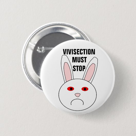 Sad Lab Rabbit Button (Voorkant /achterkant)