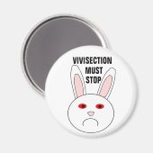 Sad Lab Rabbit Magnet Magneet (Voorkant / Achterkant)