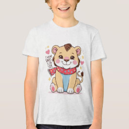 Sad Lion Cub – Zachte pastel Huilende Leeuw T-shir Tri-Blend Shirt