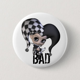 Sad Little Jester Ronde Button 5,7 Cm
