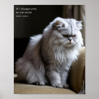 Sad & Lonely Pets Poster Print: Als ik verdween