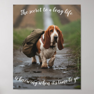 Sad & Lonely Pets Poster Print: Basset Secret