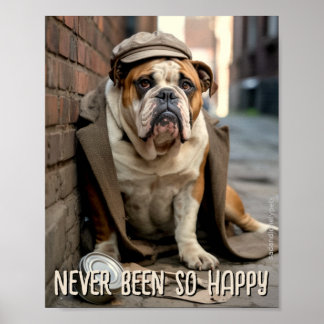 Sad & Lonely Pets Poster Print: Zo blij