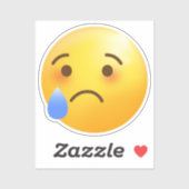 Sad maar Relieus Face Emoji Sticker (Vel)
