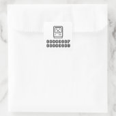 Sad Mac Vierkante Sticker (Tas)