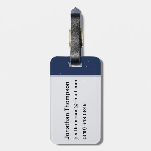 Sad Moon Bagagelabel (Achterkant verticaal)