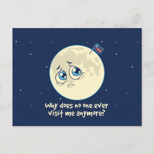 Sad Moon Briefkaart (Voorkant)