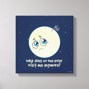 Sad Moon Canvas Afdruk