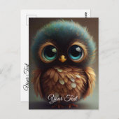 Sad Owl. Briefkaart (Voorkant / Achterkant)