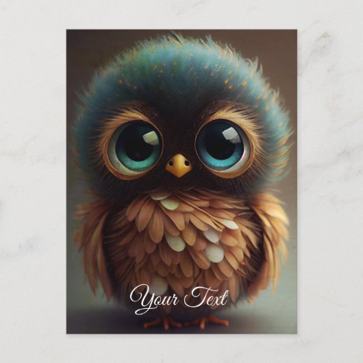 Sad Owl. Briefkaart (Voorkant)