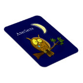 Sad owl met traan en maan die je cartoon mist magneet (Rechterzijde)