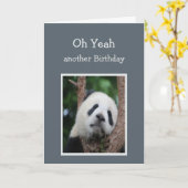 Sad Panda Beer Birthday Humor Kaart (Gele Bloem)