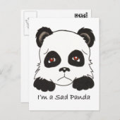 Sad Panda Briefkaart (Voorkant / Achterkant)