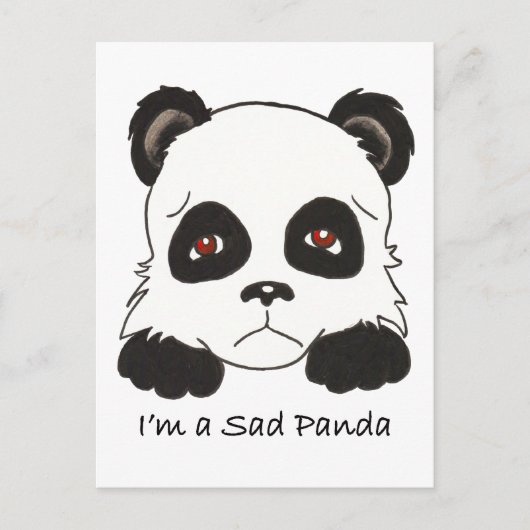 Sad Panda Briefkaart (Voorkant)