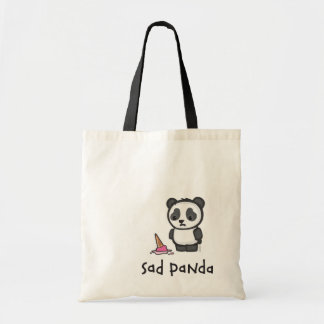 Sad Panda canvas tas