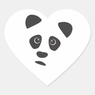 Sad Panda Hart Sticker