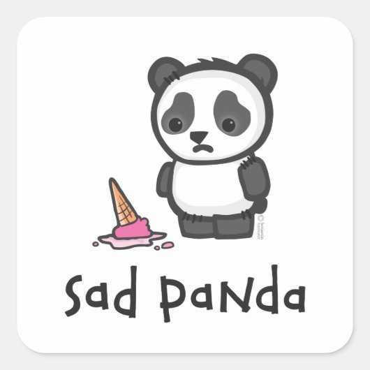 Sad Panda sticker (Voorkant)